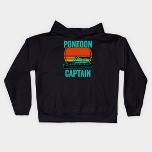 Pontoon Captain Funny Pontoon Boat Lover Kids Hoodie